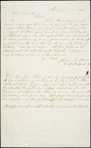Letter from Julius Rubens Armes, Albany, [New York], to William Lloyd Garrison, 1841 June 23