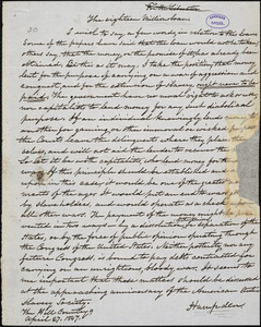 Letter from Hampden, The Hill Country, to William Lloyd Garrison, 1847 April 27