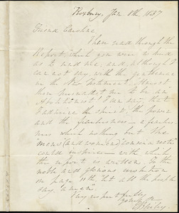 Letter from E. Bailey, Roxbury, [Massachusetts], to Caroline Weston, 1837 Jan[uary] 8
