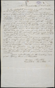 Letter from Thomas Borton, Selma, Clark Co[unty], Ohio, to William Lloyd Garrison, 1848 [March] 2nd