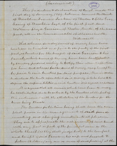 Letter from Samuel Philbrick, [Boston, Massachusetts], to William Lloyd Garrison, 1849 January 1