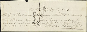 Letter from Sarah Buffum, Fall River, [Massachusetts], to Anne Warren Weston, 1837 Sept[ember] 10