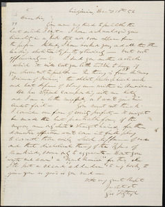 Letter from George Fitzhugh, Virginia, to William Lloyd Garrison, [18]56 Dec[ember] 10th