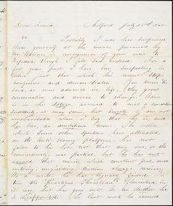 Letter from B.B. Marshall, Milford, [Massachusetts], to William Lloyd Garrison, 1862 July 25th