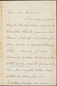 Letter from Francis George Shaw, New York, [New York], to William Lloyd Garrison, 1863 Nov[ember] 4