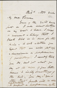 Letter from James Miller M'Kim, Phila[delphia, Pennsylvania], to William Lloyd Garrison, [1863] Nov[ember] 24th