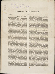 Letter from William Cooper Nell, Boston, [Massachusetts], to William Lloyd Garrison, 1865 Oct[ober] 21