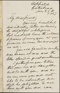 Letter from John Mawson, Ashfield, Gateshead, [England], to William Lloyd Garrison, 1867 June 29th