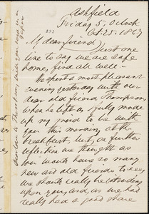 Letter from John Mawson, Ashfield, [Gateshead, England], to William Llloyd Garrison, 1867 Oct[ober] 25