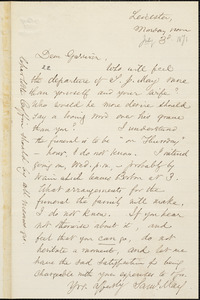 Letter from Samuel May, Leicester, [Massachusetts], to William Lloyd Garrison, [1871 July] 3d