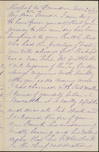 Letter from Margaret Eleanor Parker, Newport n[ea]r Dundee, [Scotland], to William Lloyd Garrison, [18]77 Nov[ember] 26
