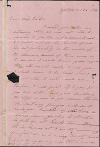 Letter from Sarah C. Rugg, Groton, [Massachusetts], to Anne Warren Weston, 1836 Oct[ober] 24