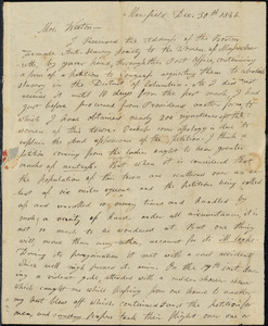 Letter from Isaac Stearns, Mansfield, [Massachusetts], to Anne Warren Weston, 1836 Dec[ember] 30