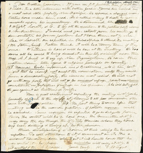 Letter from Henry Clarke Wright, Philadelphia, [Pennsylvania], to William Lloyd Garrison, 1840 May 6