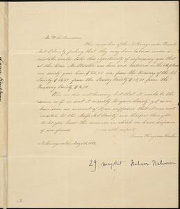 Letter from Lucia Kingman, N[orth] Bridgewater, [Massachusetts], to William Lloyd Garrison, 1839 May 8th