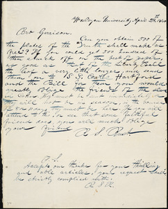 Letter from Richard Sutton Rust, Wesleyan University, [Middletown, Connecticut], to William Lloyd Garrison, 1840 April 28th