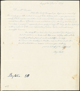 Letter from Mary White, Boylston, [Massachusetts], to Maria Weston Chapman, 1839 Dec[ember] 2