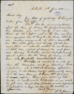 Letter from J.H. Crane, Millville, [Massachusetts], to Samuel May, 1850 June 14th