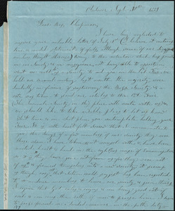 Letter from Lucretia Richardson, Andover, [Massachusetts], to Maria Weston Chapman, 1839 Sept[ember] 30