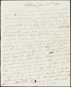 Letter from Eliza Fuller Gill, Fitchburg, [Massachusetts], to Maria Weston Chapman, 1840 Jan[uary] 21