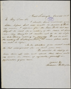 Letter from Andrew Wellington, East Lexington, [Massachusetts], to Samuel May, 1850 June 23
