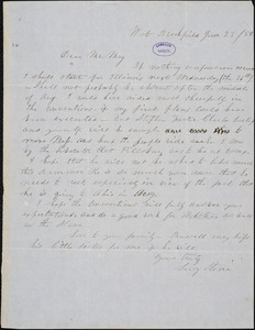 Letter from Lucy Stone, West Brookfield, [Massachusetts], to Samuel May, [18]50 June 23