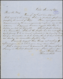 Letter from Thomas Hill, Webster, [Massachusetts], to Samuel May, 1850 June 29th