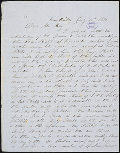 Letter from Joshua Titus Everett, Everettville, [Princeton, Massachusetts], to Samuel May, 1850 July 20th