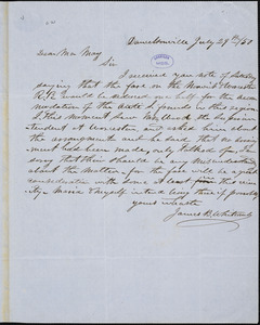 Letter from James B. Whitcomb, Danielsonville, [Connecticut], to Samuel May, [18]50 July 29th