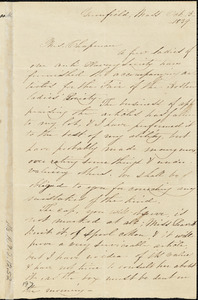 Letter from Ellen M. Russell, Greenfield, [Massachusetts], to Maria Weston Chapman, 1839 Oct[ober] 15