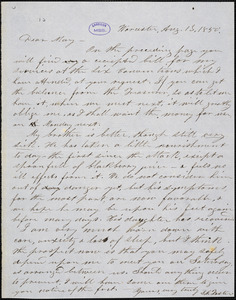 Letter from Stephen Symonds Foster, Worcester, [Massachusetts], to Samuel May, 1850 Aug[ust] 13