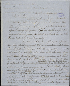 Letter from Robert Folger Wallcut, Boston, [Massachusetts], to Samuel May, 1850 August 25