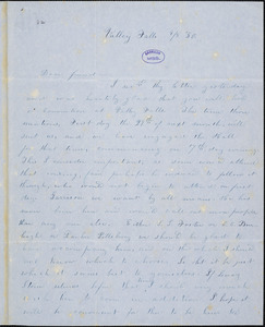 Letter from Elizabeth Buffum Chace, Valley Falls, [Rhode Island], to Samuel May, [18]50 [August] 9