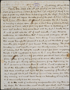 Letter from Charles Calistus Burleigh, Canterbury, [Connecticut], to Samuel May, 1850 [September] 11th