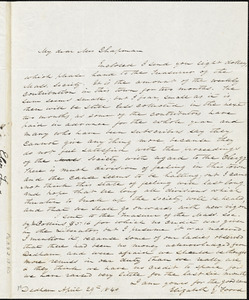 Letter from Elizabeth G. Foord, Dedham, [Massachusetts], to Maria Weston Chpaman, 1840 April 29