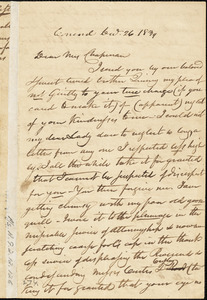 Letter from Nathaniel Peabody, Concord, [Massachusetts], to Maria Weston Chapman, 1839 Dec[ember] 26