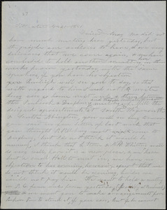 Letter, Scituate, [Massachusetts], to Samuel May, 1851 Ap[ril] 21