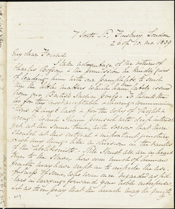 Letter from Elizabeth Pease Nichol, London, [England], to Maria Weston Chapman, 1839 [October 26]