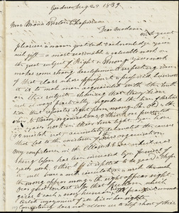 Letter from Sumner Lincoln, Gardner, [Massachusetts], to Maria Weston Chapman, [1839] Aug[ust] 25