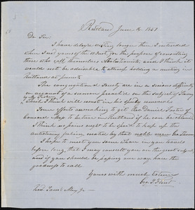 Letter from George S. Flint, Rutland, [Massachusetts], to Samuel May, 1851 June 16