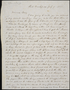 Letter from Lucy Stone, West Brookfield, [Massachusetts], to Samuel May, 1851 July 9