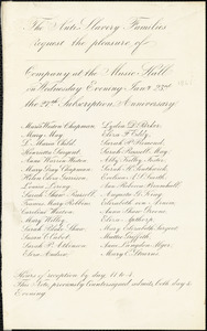 Invitation to the 27th Subscription Anniversary from Massachusetts Anti-Slavery Society, Petersboro, [New York], to Maria Weston Chapman, 1839 April 6