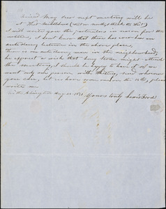 Letter from Lewis Ford, North Abington, [Massachusetts], to Samuel May, 1851 Aug[ust] 24