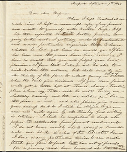 Letter from S.L. Little, Pawtucket, [Rhode Island], to Maria Weston Chapman, 1840 Sept[ember] 9