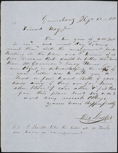 Letter from Asa Cutler, Quinebaug, [Connecticut], to Samuel May, 1851 Sept[ember] 12