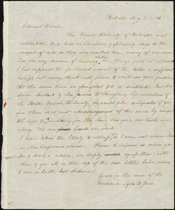 Letter from Lydia H. Jones, Springfield, [Massachusetts], to Anne Warren Weston, 1841 May 11