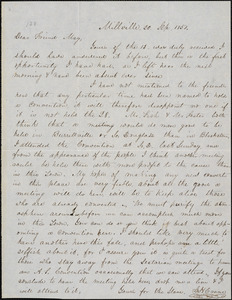 Letter from J.H. Crane, Millville, [Massachusetts], to Samuel May, 1851 Sep[tember] 20