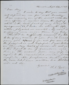 Letter from Stephen Symonds Foster, Worcester, [Massachusetts], to Samuel May, 1851 Sept[ember] 24