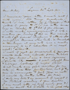 Letter from George W. Putnam, Lynn, [Massachusetts], to Samuel May, 1851 Sept[ember] 24th