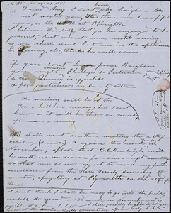 Letter from Lewis Ford, N[orth] Abington, [Massachusetts], to Samuel May, 1851 Sep[tember] 29